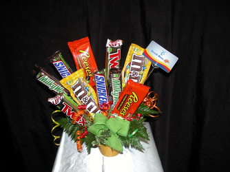 Candy & Coffee Bouquet From Rogue River Florist, Grant's Pass Flower Delivery