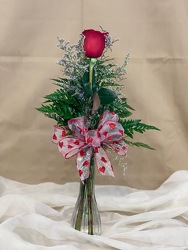 Single Red Rose Budvase From Rogue River Florist, Grant's Pass Flower Delivery