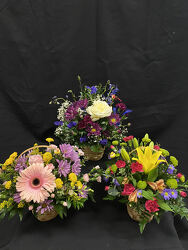 Sweet Mothers Day Mixed Flower Basket  From Rogue River Florist, Grant's Pass Flower Delivery