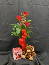 Triple Rose VDay Bundle From Rogue River Florist, Grant's Pass Flower Delivery