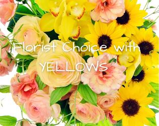 Florist Choice with Yellows From Rogue River Florist, Grant's Pass Flower Delivery