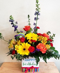 Birthday Brights Bouquet From Rogue River Florist, Grant's Pass Flower Delivery