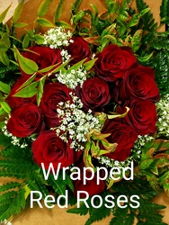Wrapped Red Roses From Rogue River Florist, Grant's Pass Flower Delivery