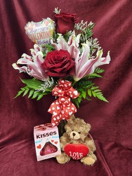 Rose & Lily VDay Bundle  From Rogue River Florist, Grant's Pass Flower Delivery