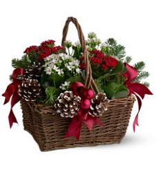 Christmas Garden Basket From Rogue River Florist, Grant's Pass Flower Delivery